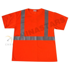 Wicking jersey tecido CSA ZA reflexivo segurança T-shirt